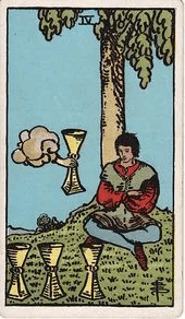 Four of Cups tarot card, Rider–Waite–Smith deck