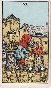 Six of Cups tarot card, Rider–Waite–Smith deck