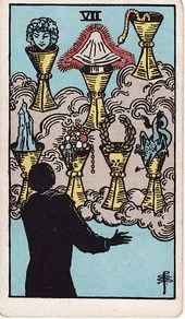 Seven of Cups tarot card, Rider–Waite–Smith deck