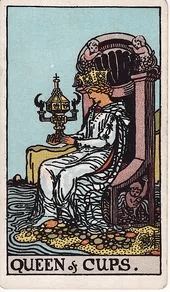 Queen of Cups tarot card, Rider–Waite–Smith deck