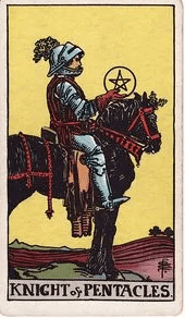 Knight of Pentacles tarot card, Rider–Waite–Smith deck