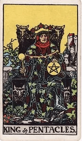 King of Pentacles tarot card, Rider–Waite–Smith deck