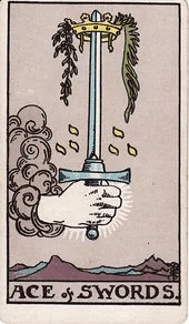 Ace of Swords tarot card, Rider–Waite–Smith deck