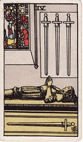 Four of Swords tarot card, Rider–Waite–Smith deck
