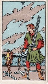 Five of Swords tarot card, Rider–Waite–Smith deck