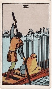 Six of Swords tarot card, Rider–Waite–Smith deck