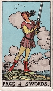 Page of Swords tarot card, Rider–Waite–Smith deck