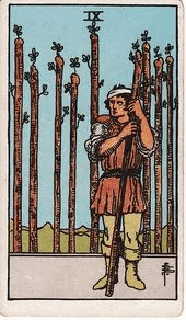 Nine of Wands tarot card, Rider–Waite–Smith deck