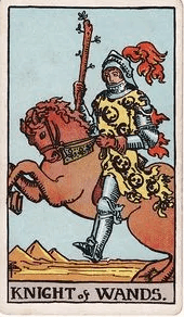 Knight of Wands tarot card, Rider–Waite–Smith deck