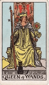 Queen of Wands tarot card, Rider–Waite–Smith deck